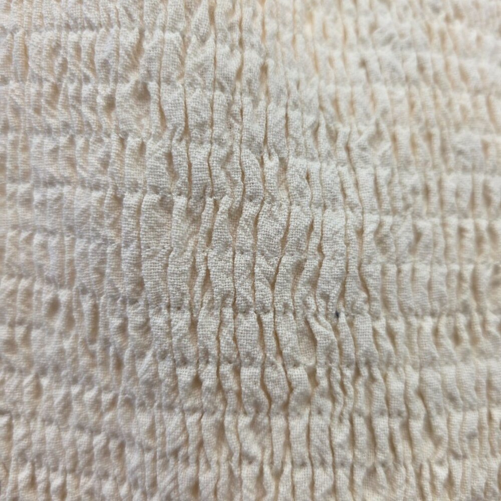 HEYSON Square Neck Crop Top | Cream Oatmeal Linen Look | Wide Strap Boho - Picture 11 of 12